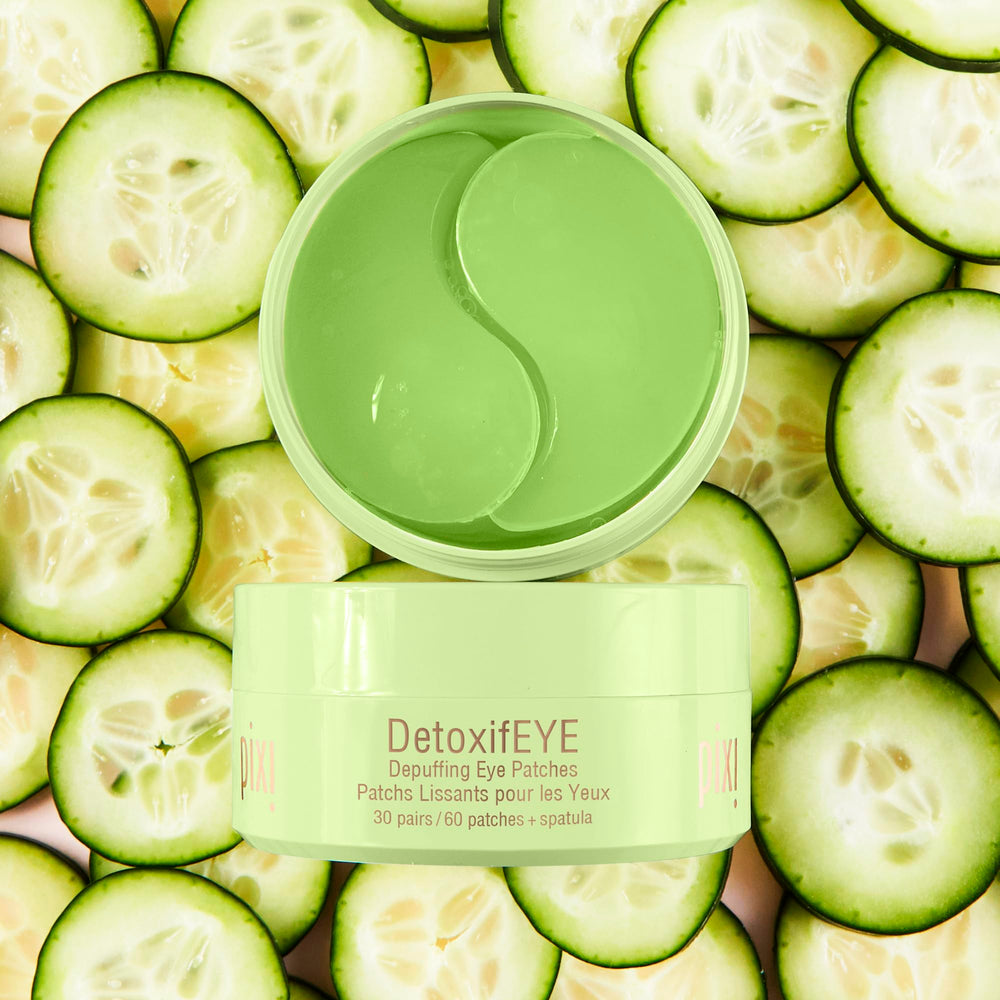 Pixi DetoxifEYE before-after style image highlights brightening potential.