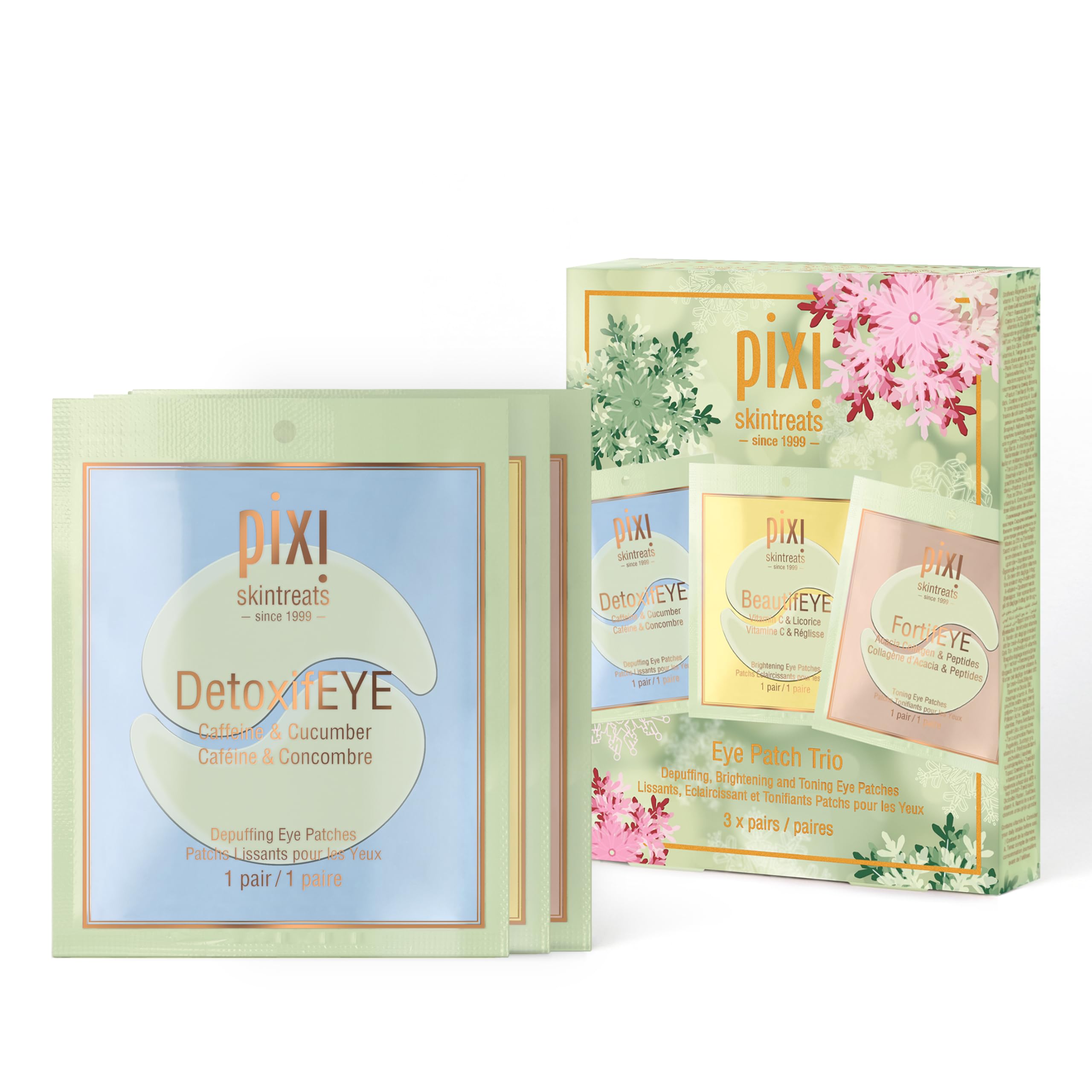 Pixi Eye Patch Trio packaging, ideal for gifting and travel.