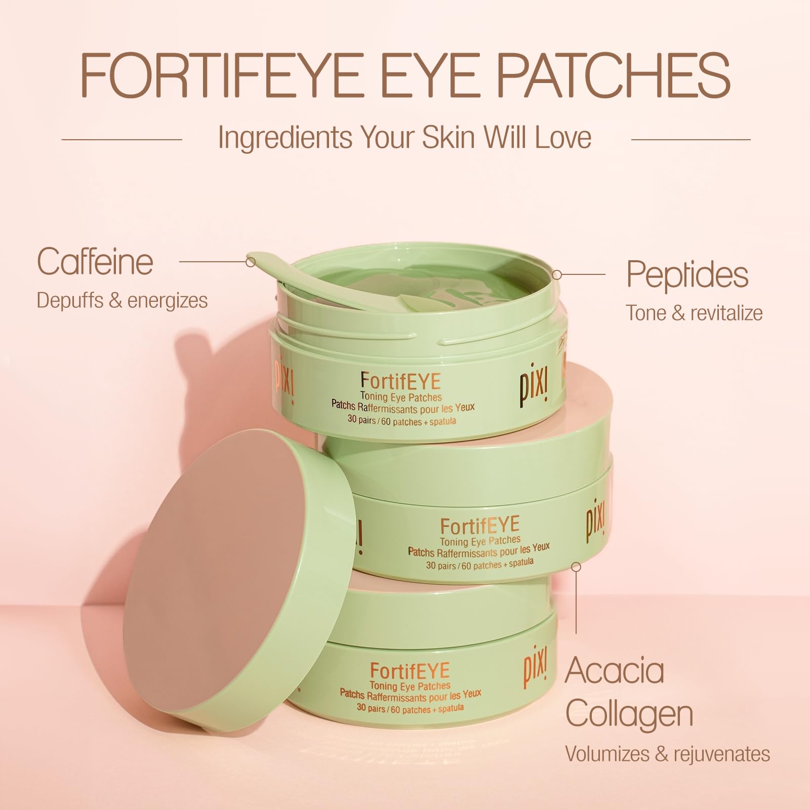 Pixi FortifEYE Acacia collagen boosts volume and revitalizes skin