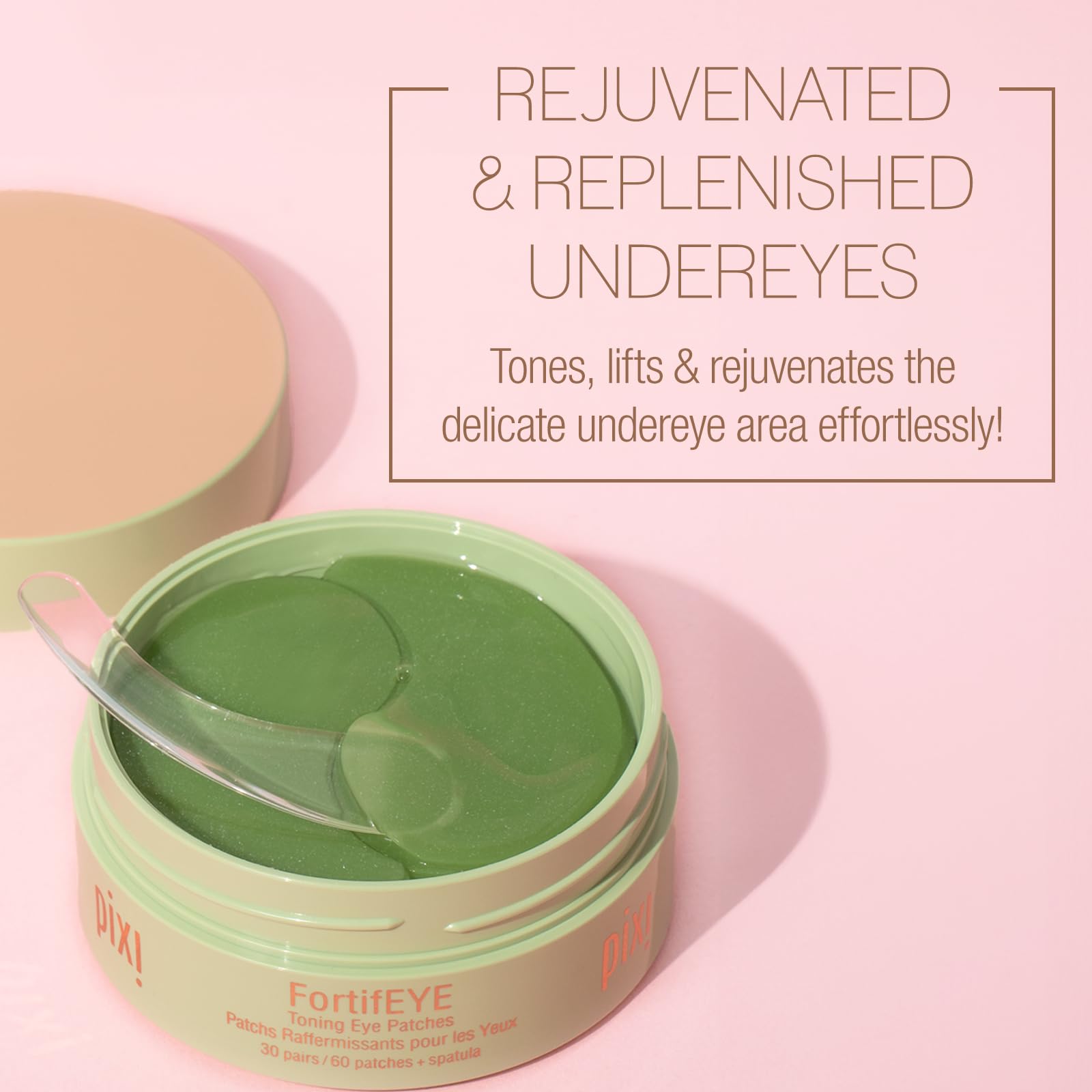 Pixi FortifEYE peptides and caffeine energize and tone the under-eye area