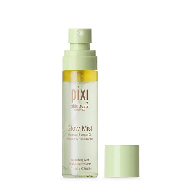 Pixi Glow Mist tamaño 80 ml, fácil de usar en casa o de viaje para refrescar la piel.