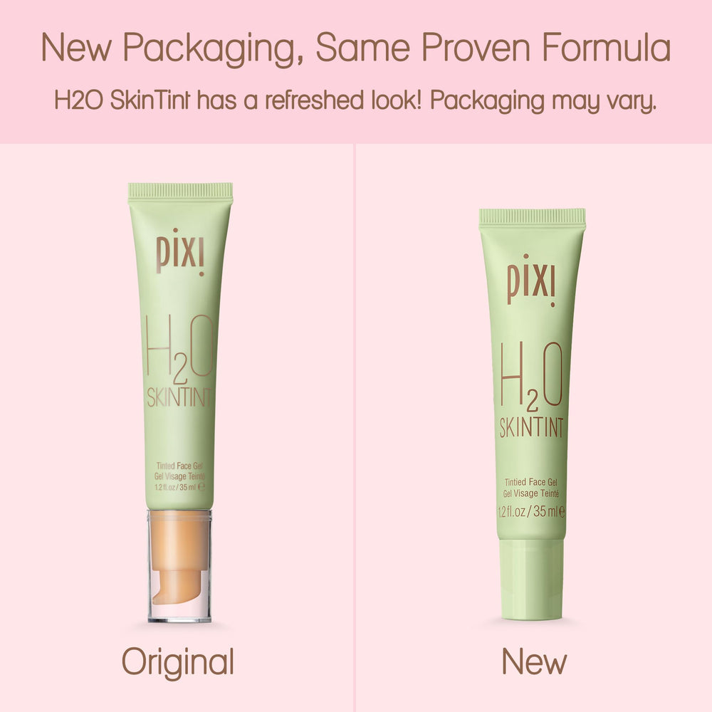 Pixi H2O SkinTint with green tea antioxidants in action.