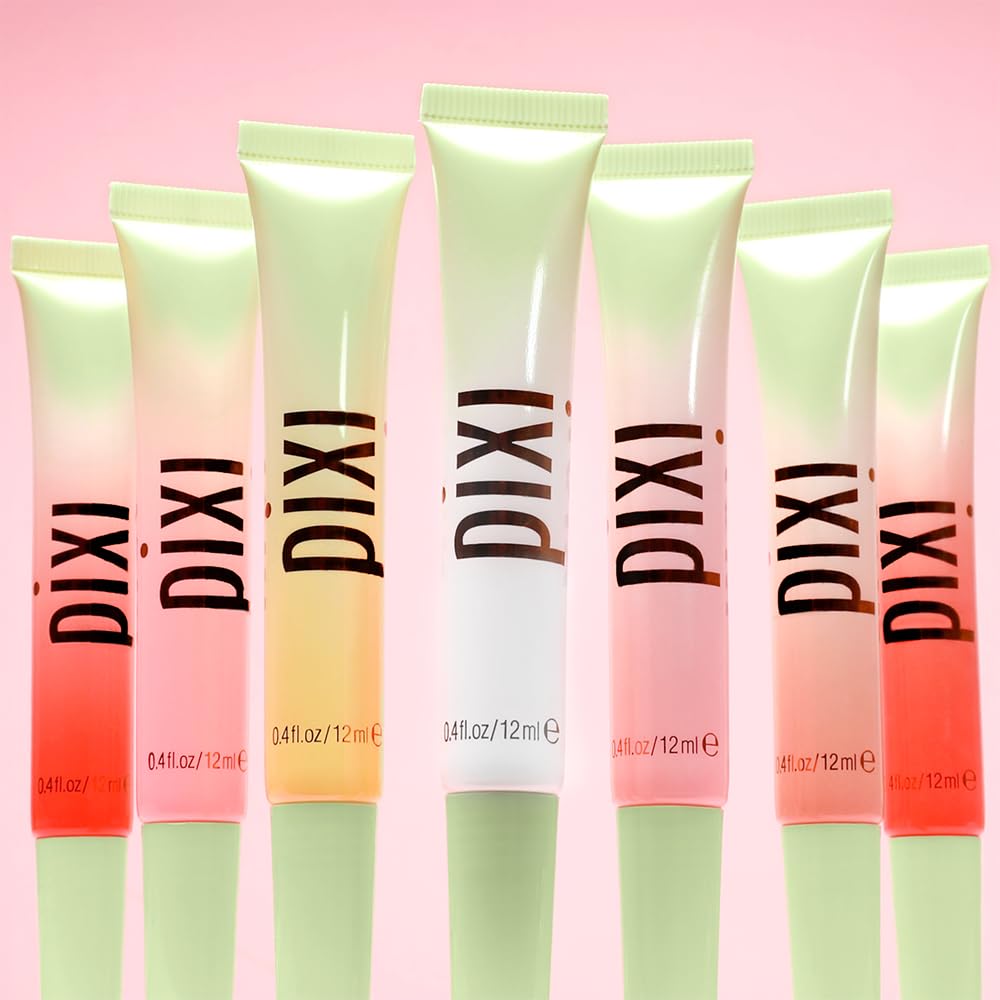 Pixi LipTone with rosehip oil close-up emphasizing nourished lips