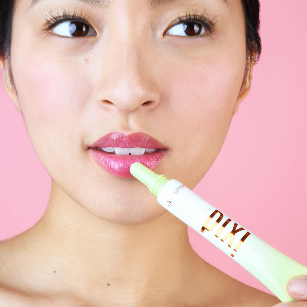 Pixi LipTone with shea butter close-up suggests rich conditioning