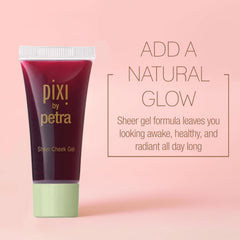 Pixi Sheer Cheek Gel Flushed tono natural en mejillas realce ligero