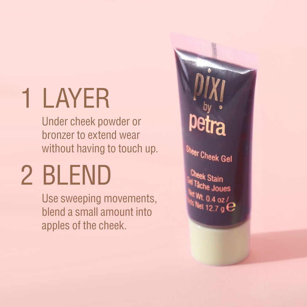 Pixi Sheer Cheek Gel Flushed uso diario en rostro para frescura