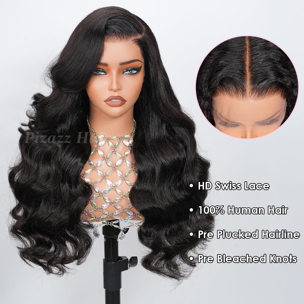Pizazz 13x4 lace front shows baby hairs for soft edges and realism.