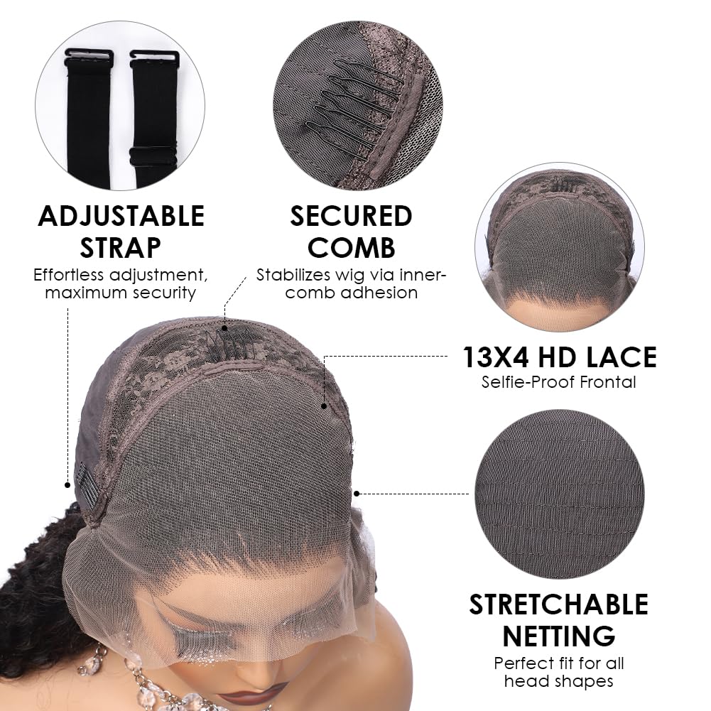 Pizazz Brazilian human hair wig displaying smooth, soft texture.