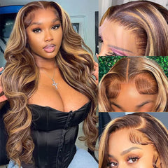 Pizazz Honey Blonde lace front wig with body wave for natural daily volume.