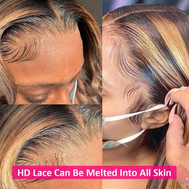 Pizazz Honey Blonde Lace Front Wig glueless cap for easy wear and comfort.