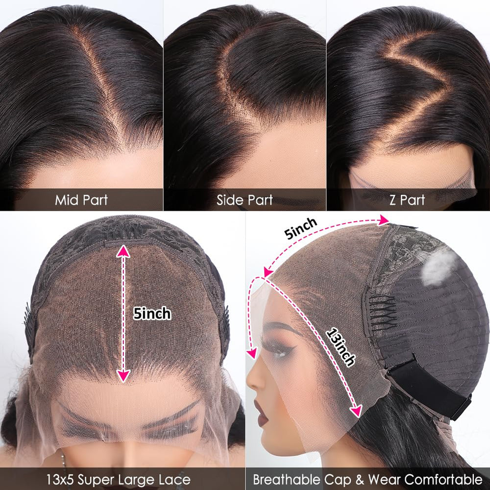 Pizazz pre plucked natural hairline with baby hairs for seamless blend.
