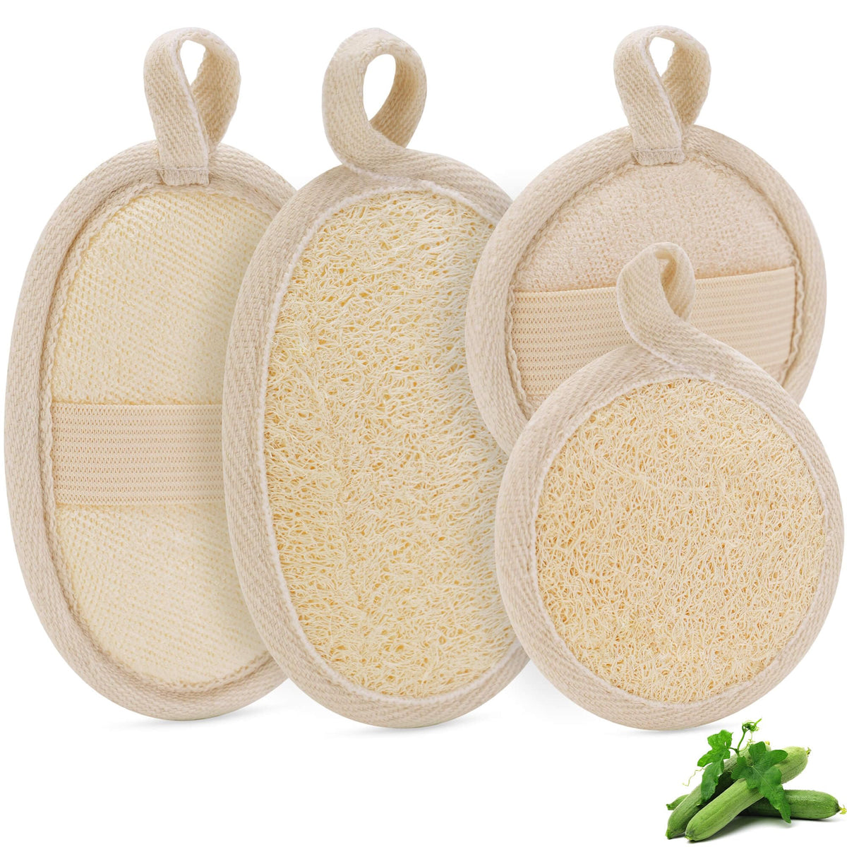 PJERASR lufa natural para cuerpo, exfoliación suave y agradable.