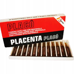 Etiqueta Placenta Placo destaca activos como provitamina B5 y colágeno.