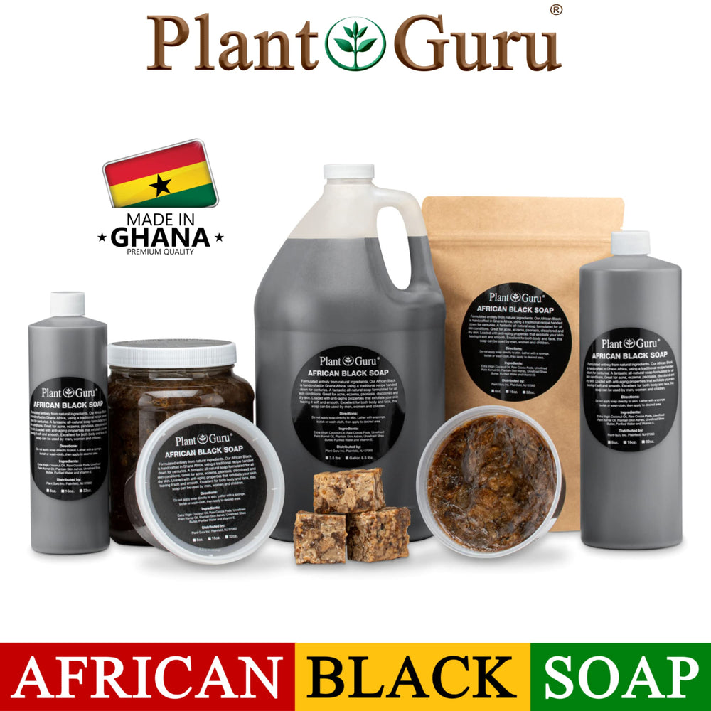 Plant Guru Jabón Negro Africano aroma natural para rutina diaria.