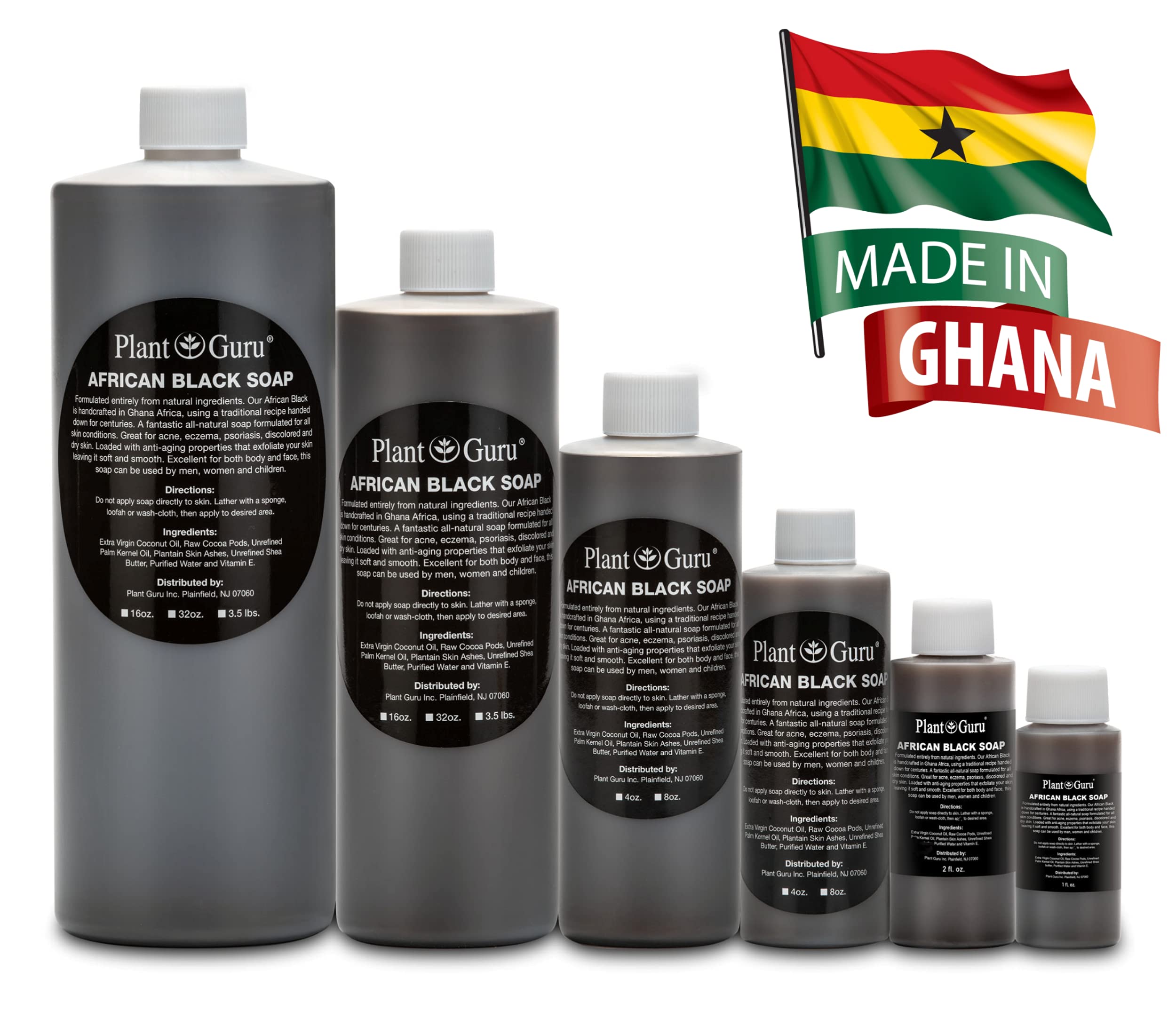 Plant Guru Jabón Negro Africano con cacao y karité para exfoliación suave.