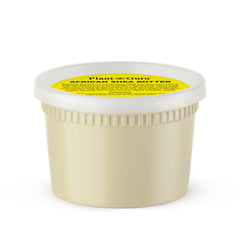 Plant Guru manteca-karite-cruda 16oz marfil en envase, hidratación natural.