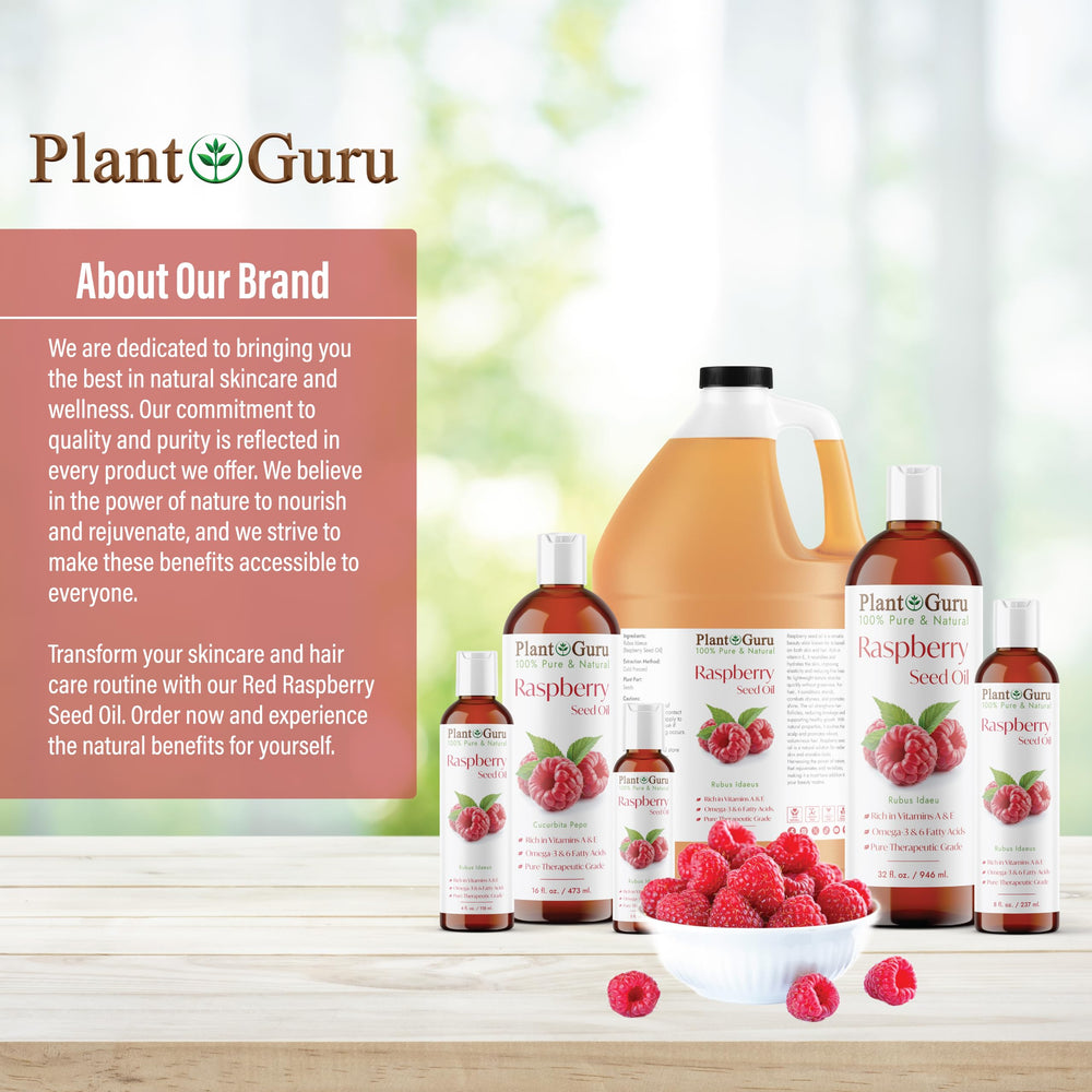 Eco-sourcing note for Plant Guru oil supporting sustainable skincare.