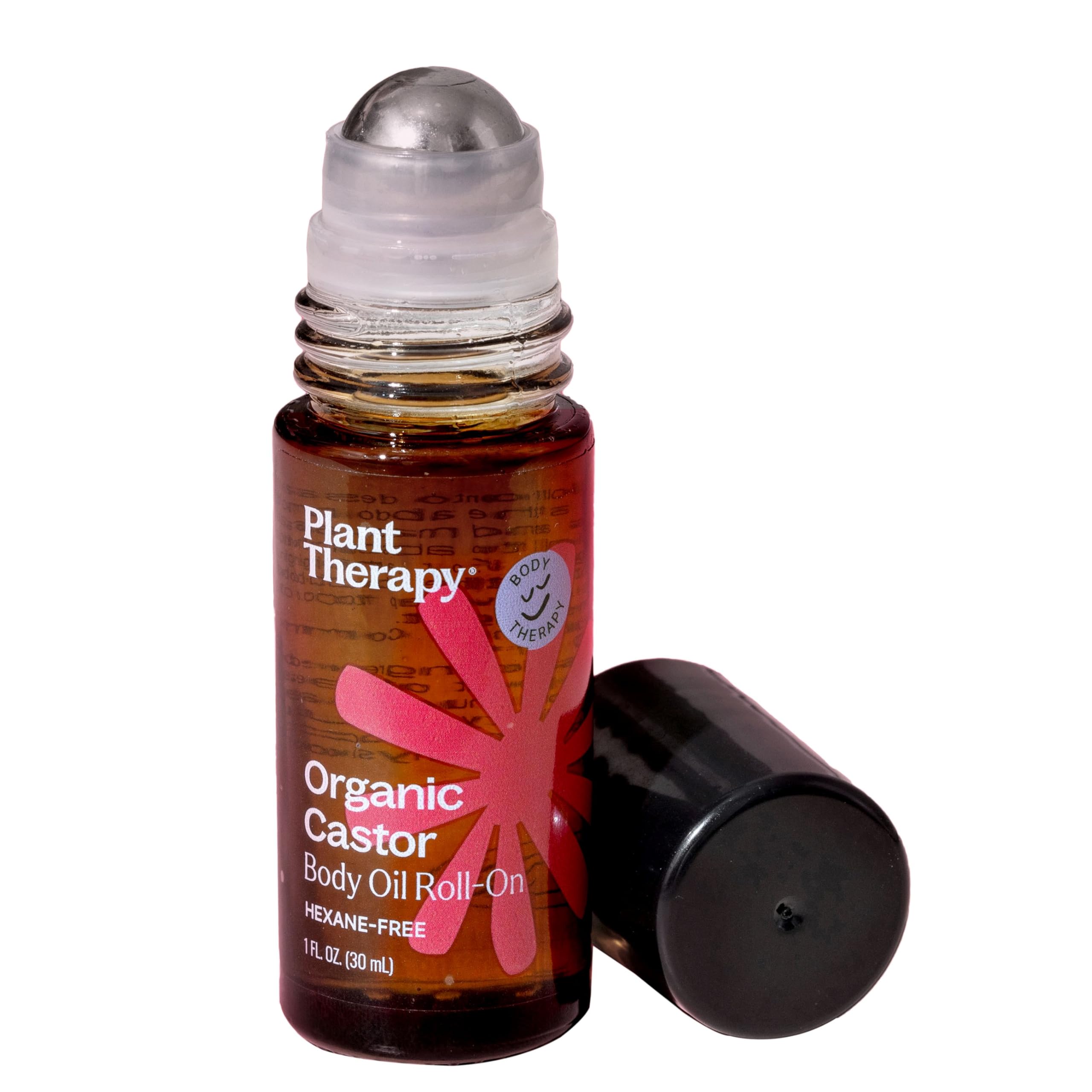 Plant Therapy Aceite de Ricino Roll-On: botella lista para cuidado diario.
