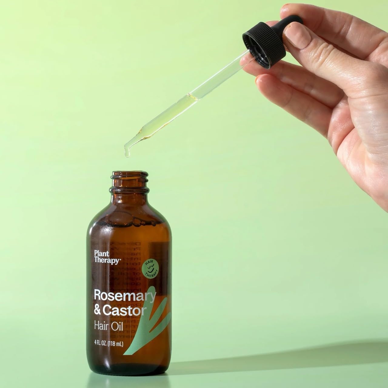 Plant Therapy Rosemary & Castor Oil: fórmula natural con tres aceites vegetales sin aditivos.