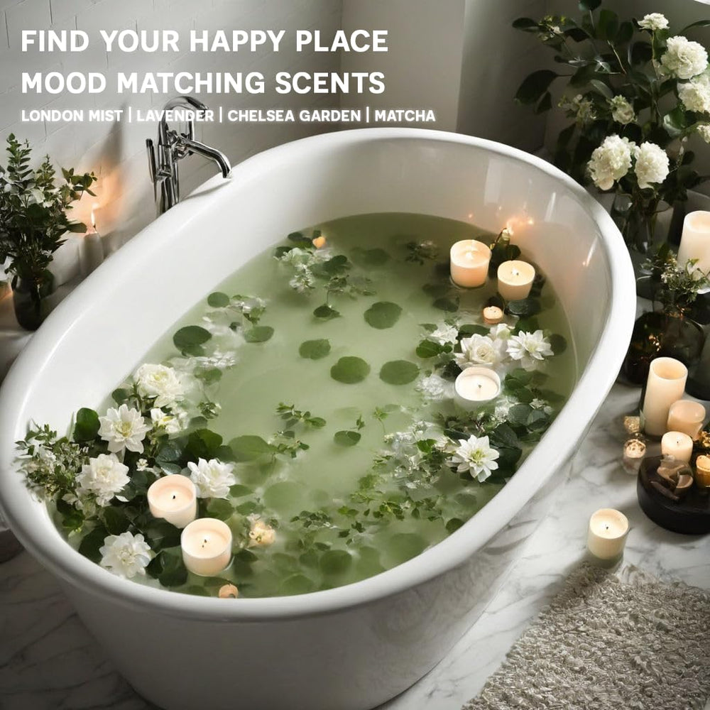 Plantful scent collection offers soothing notes for a luxurious bath.