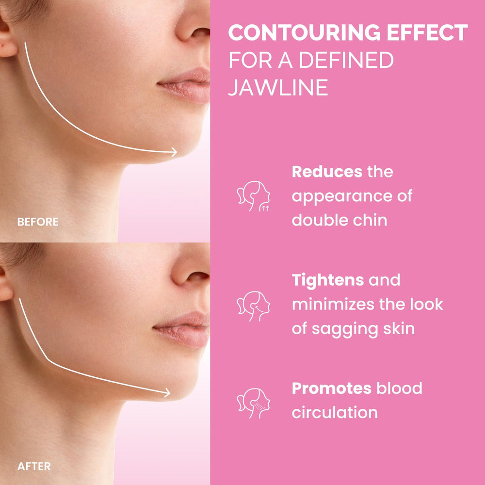 Plantifique adjustable jawline shaper adapts to different face shapes.