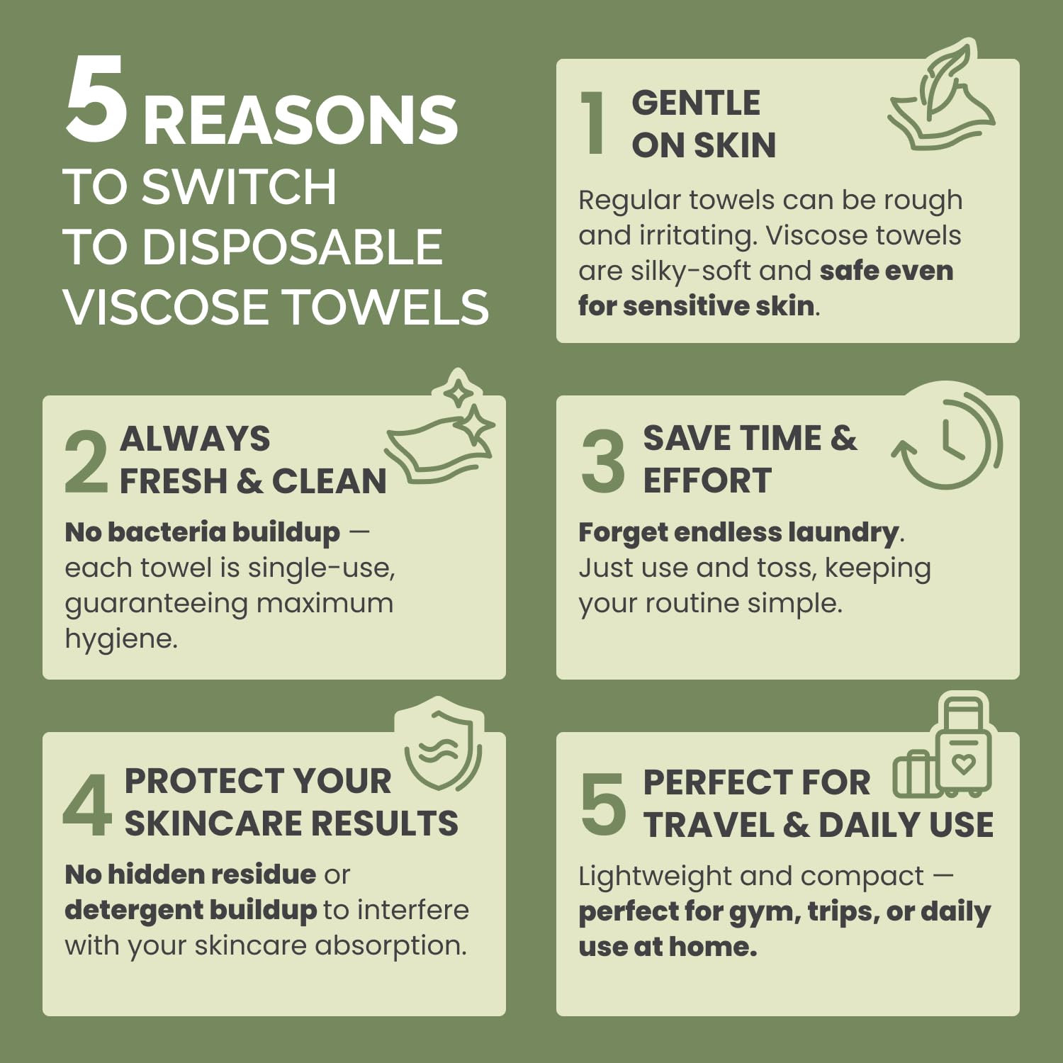 Plantifique XL towels are thicker for durable wet or dry skincare.