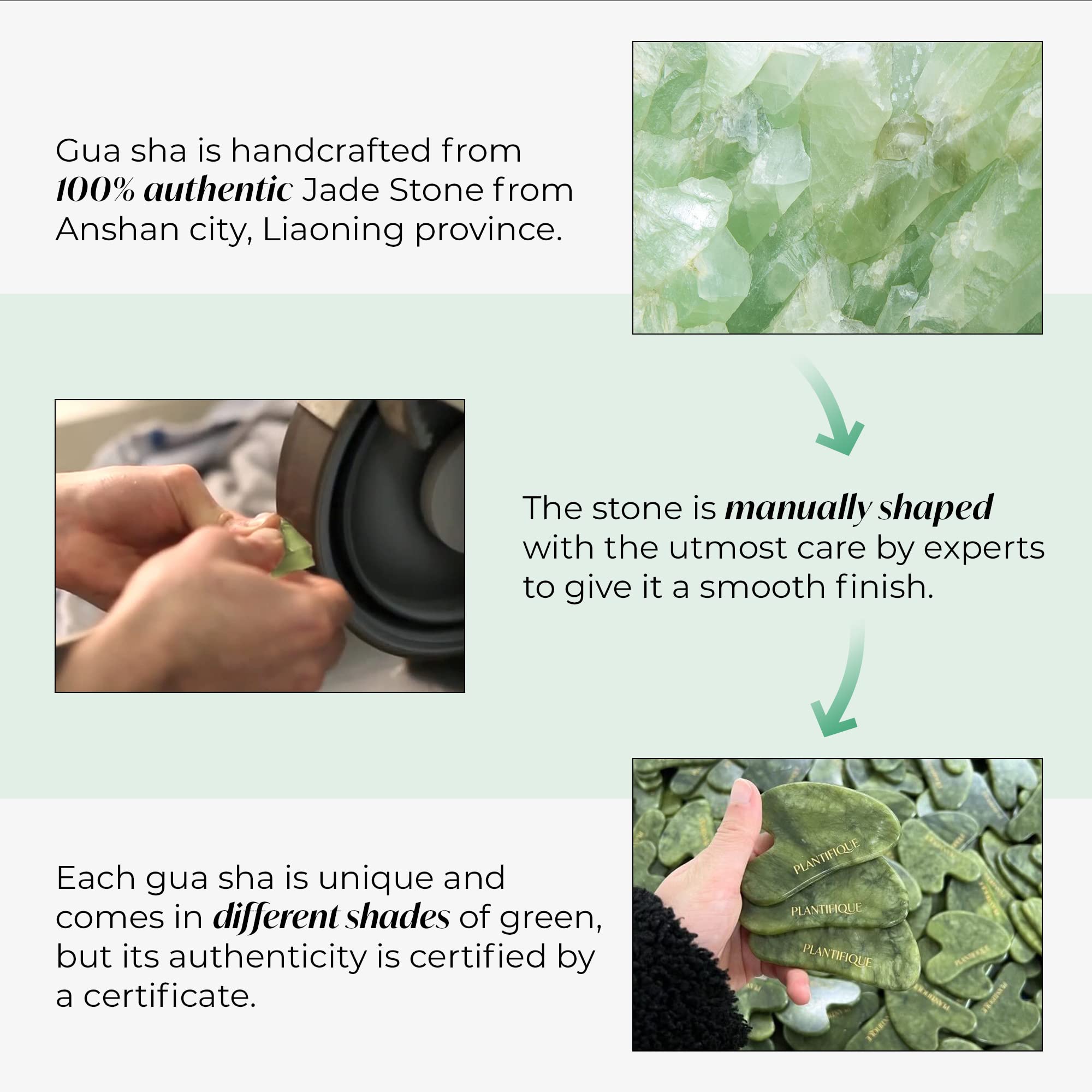 PLANTIFIQUE face sculpting tool in a skincare routine setup