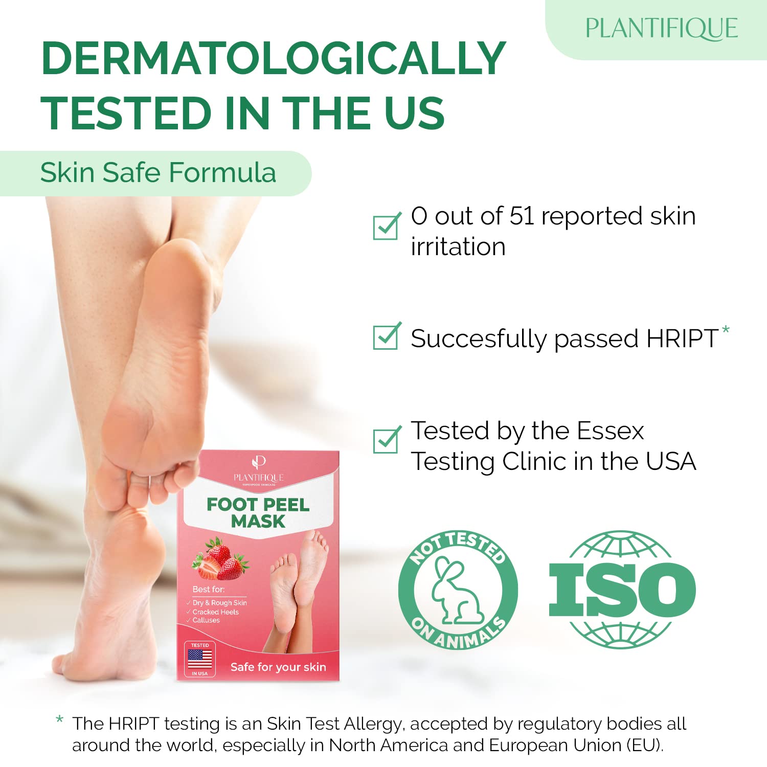 PLANTIFIQUE Foot Peel Mask wash-off step reveals refreshed, smoother feet.