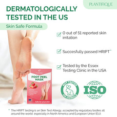PLANTIFIQUE Foot Peel Mask wash-off step reveals refreshed, smoother feet.