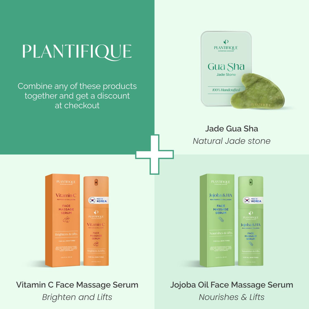PLANTIFIQUE Gua Sha in action during facial massage