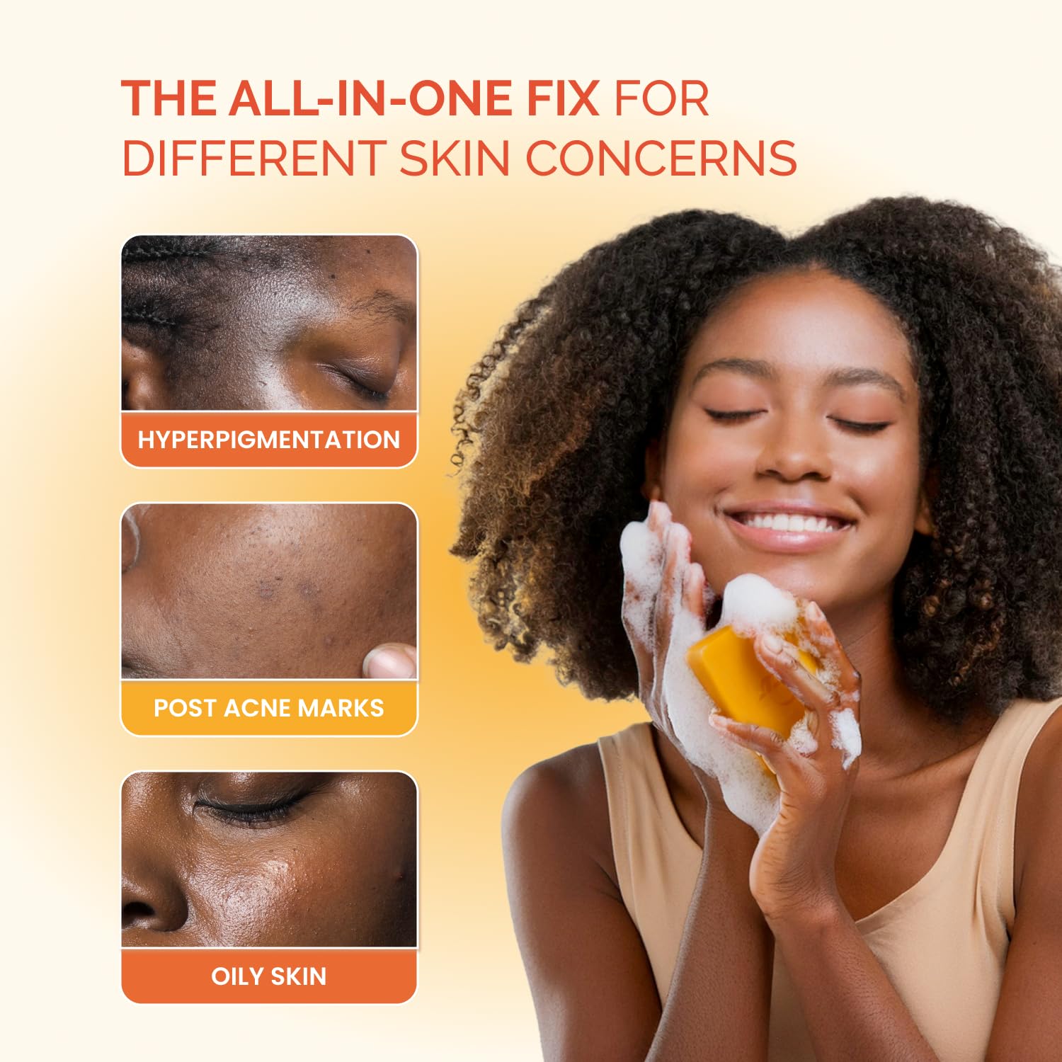 PLANTIFIQUE Jabón con extractos de naranja y papaya: exfoliación suave