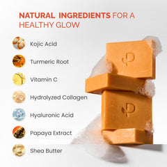 PLANTIFIQUE Jabón Vitamina C y Colágeno: ilumina y apoya firmeza de la piel