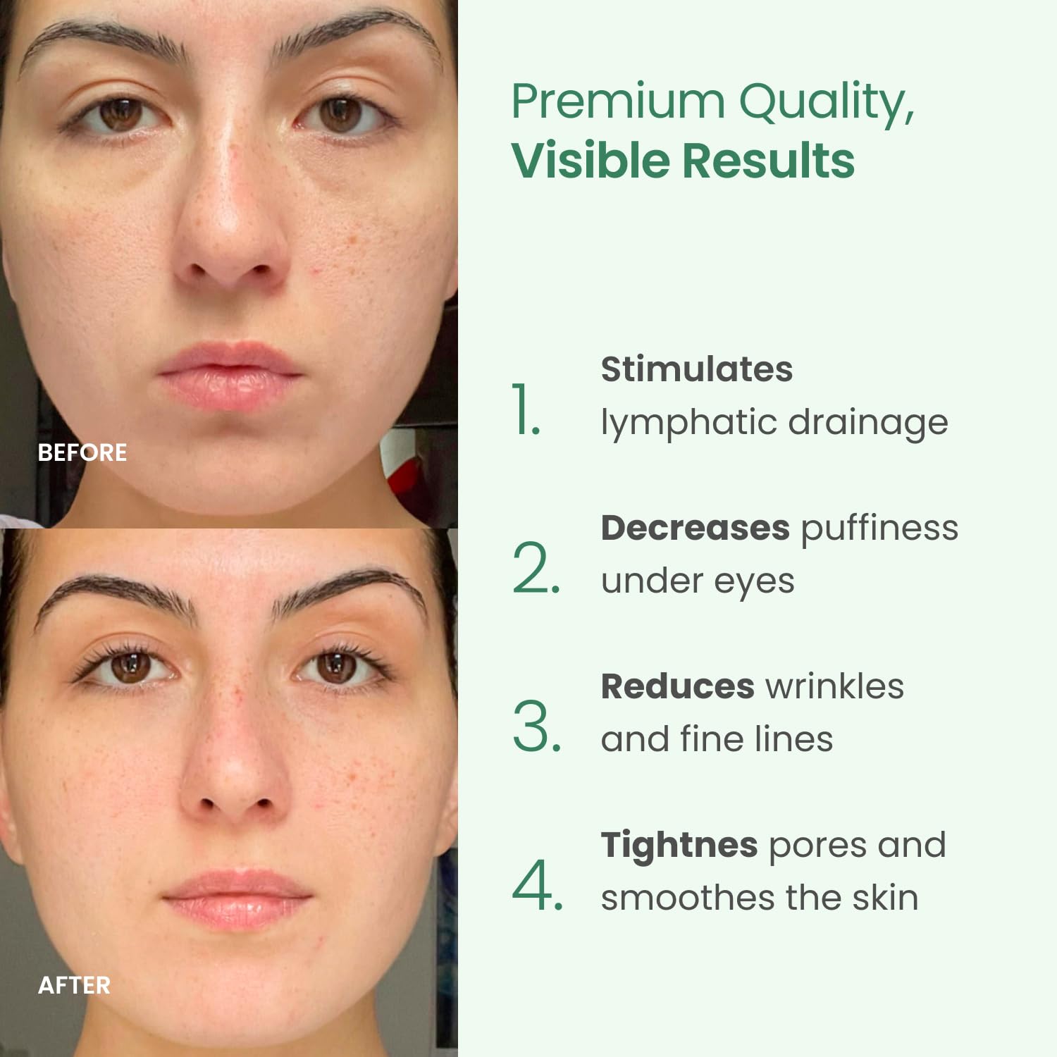 PLANTIFIQUE Jade Roller smooths pores and supports an even complexion.