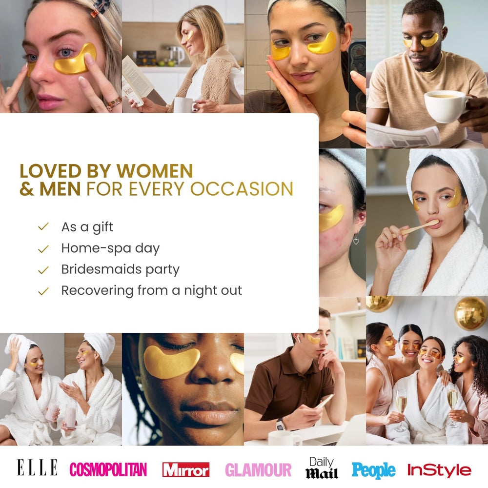 PLANTIFIQUE parches ojos 24K con cafeína y colágeno para vigorización.