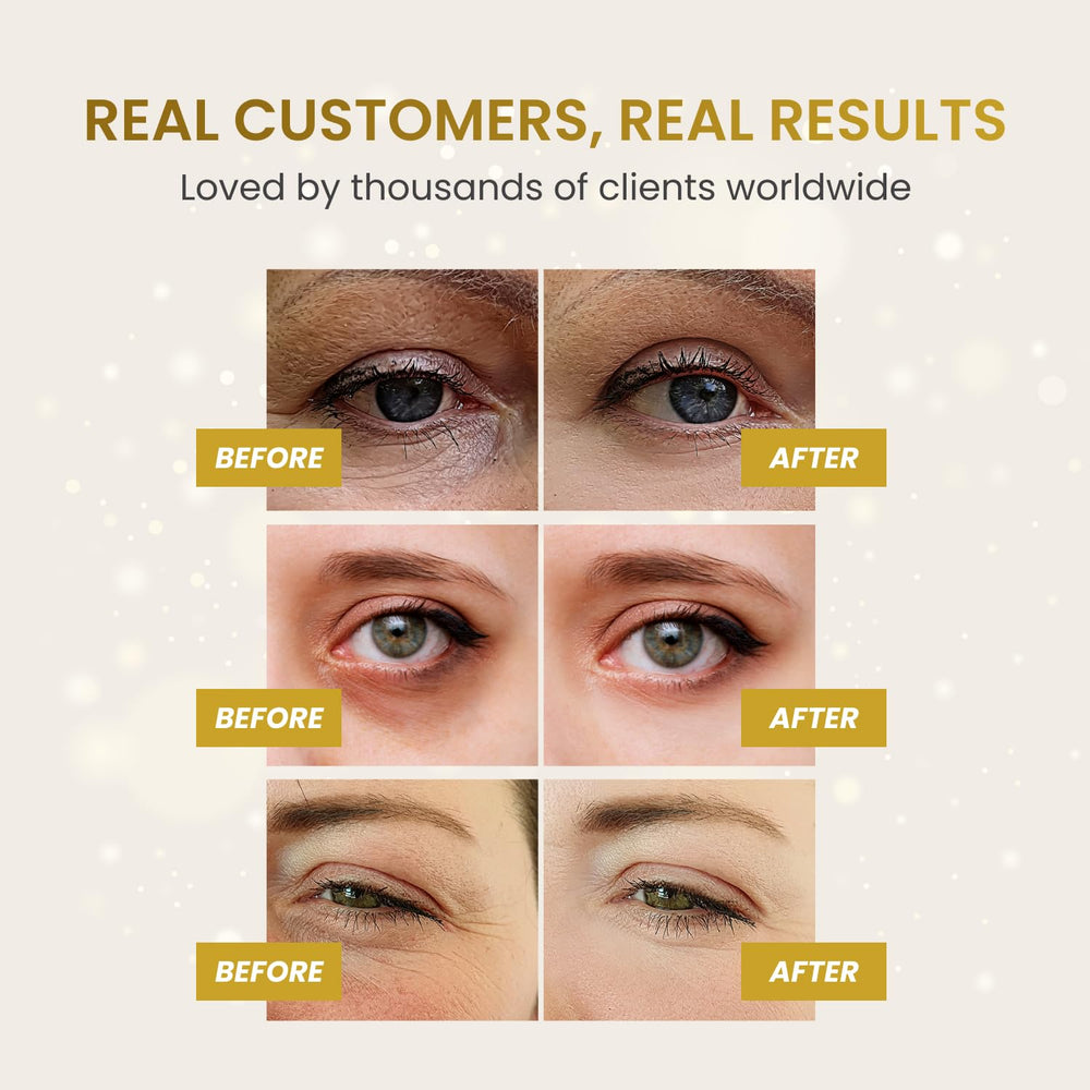 Envase práctico de PLANTIFIQUE con parches ojos 24K para uso diario.