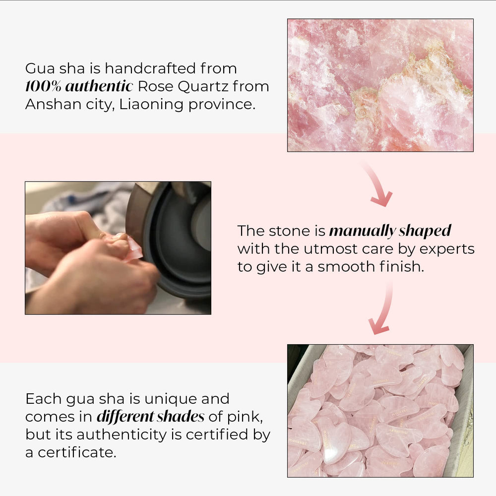 PLANTIFIQUE Gift set featuring rose quartz gua sha for pampering skincare routines.