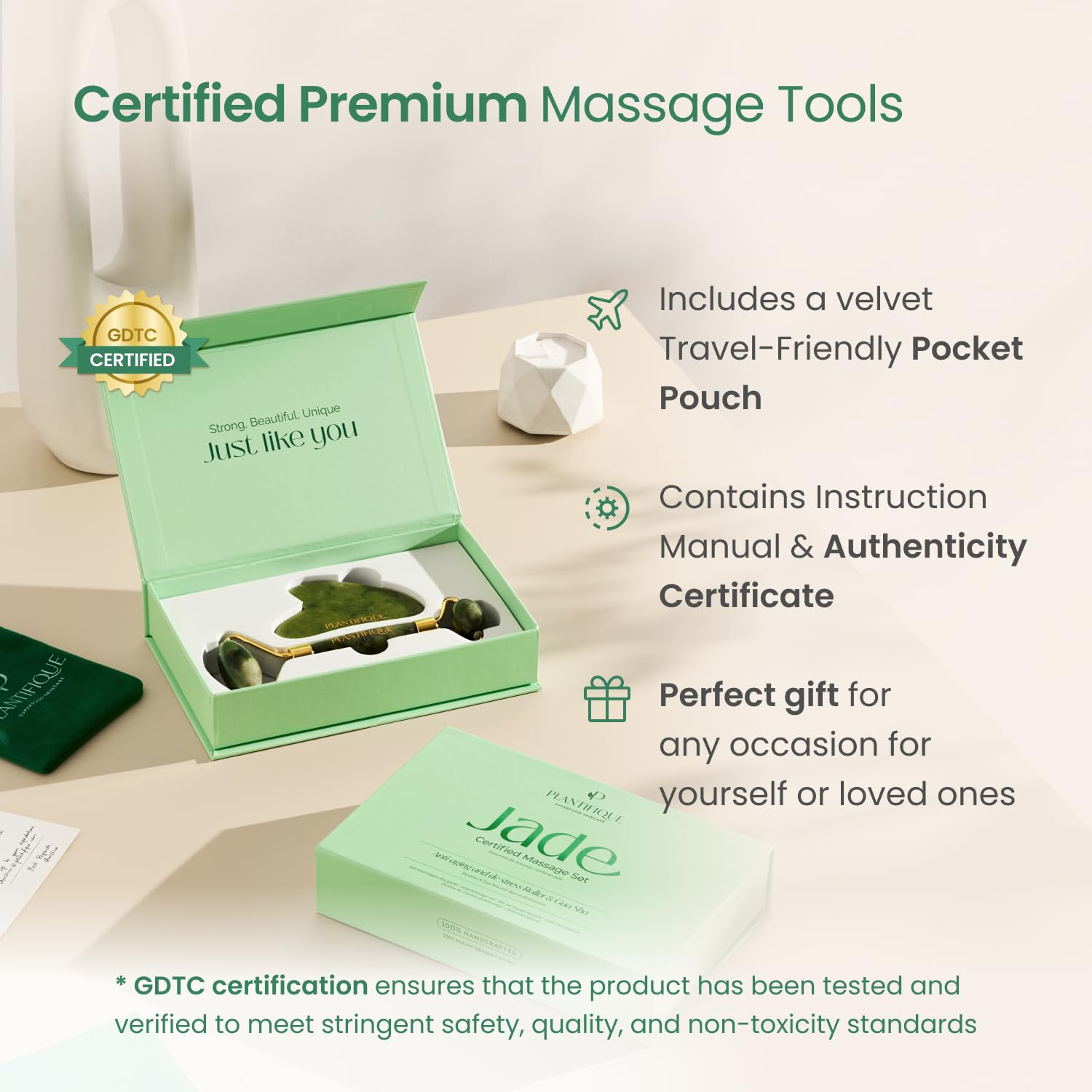 PLANTIFIQUE Travel-friendly kit for on-the-go skincare rituals.