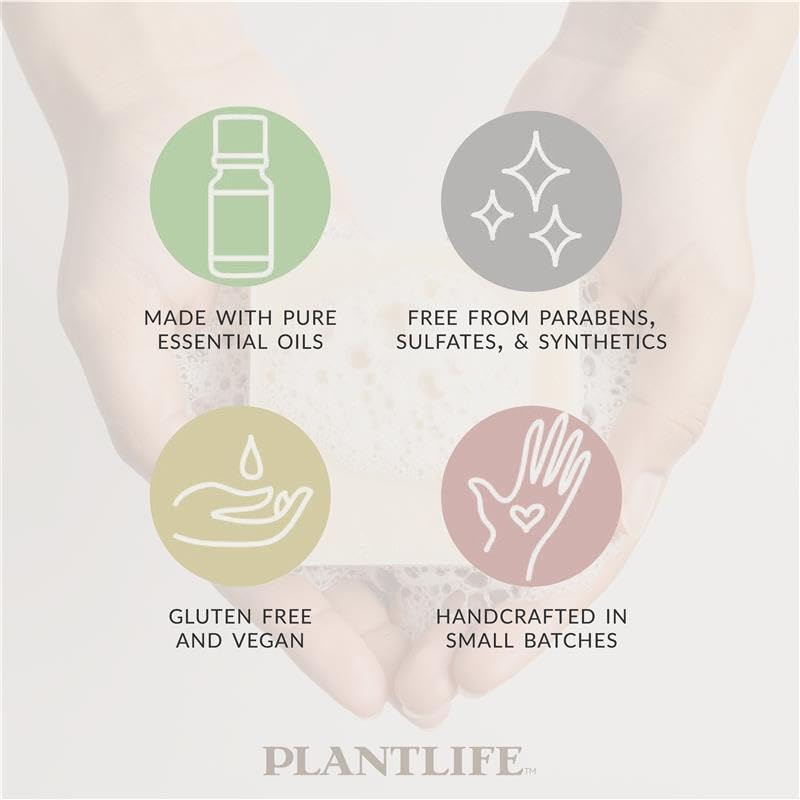 Plantlife Patchouli Bar Soap hojas de patchouli y aceites naturales.