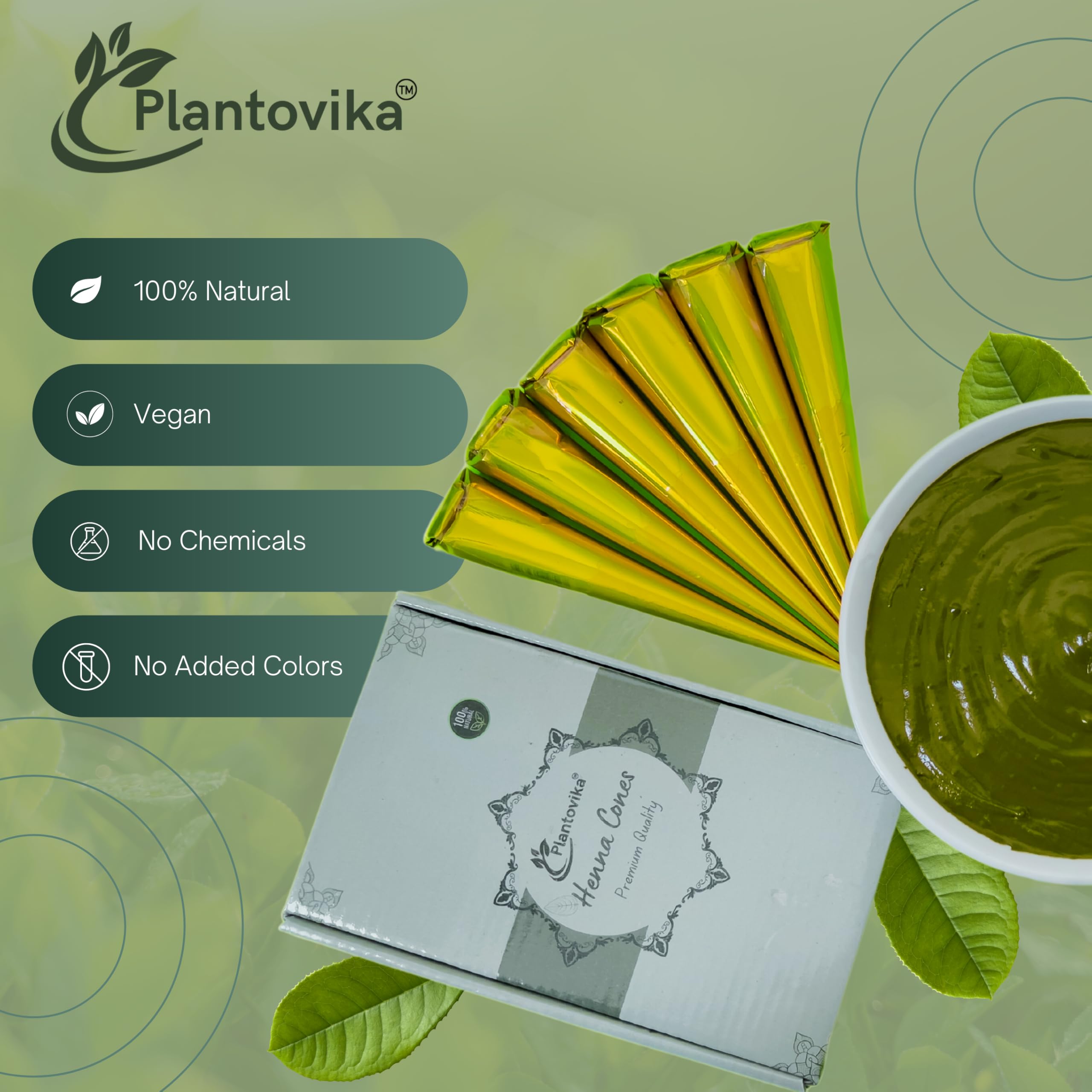 Plantovika henna cone long-lasting color with gentle development