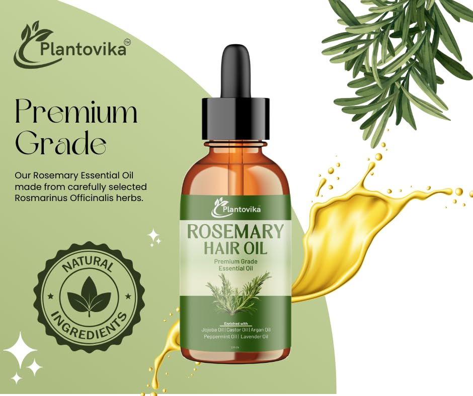 Plantovika rosemary oil scalp-massage application for soothing, even distribution on the scalp.