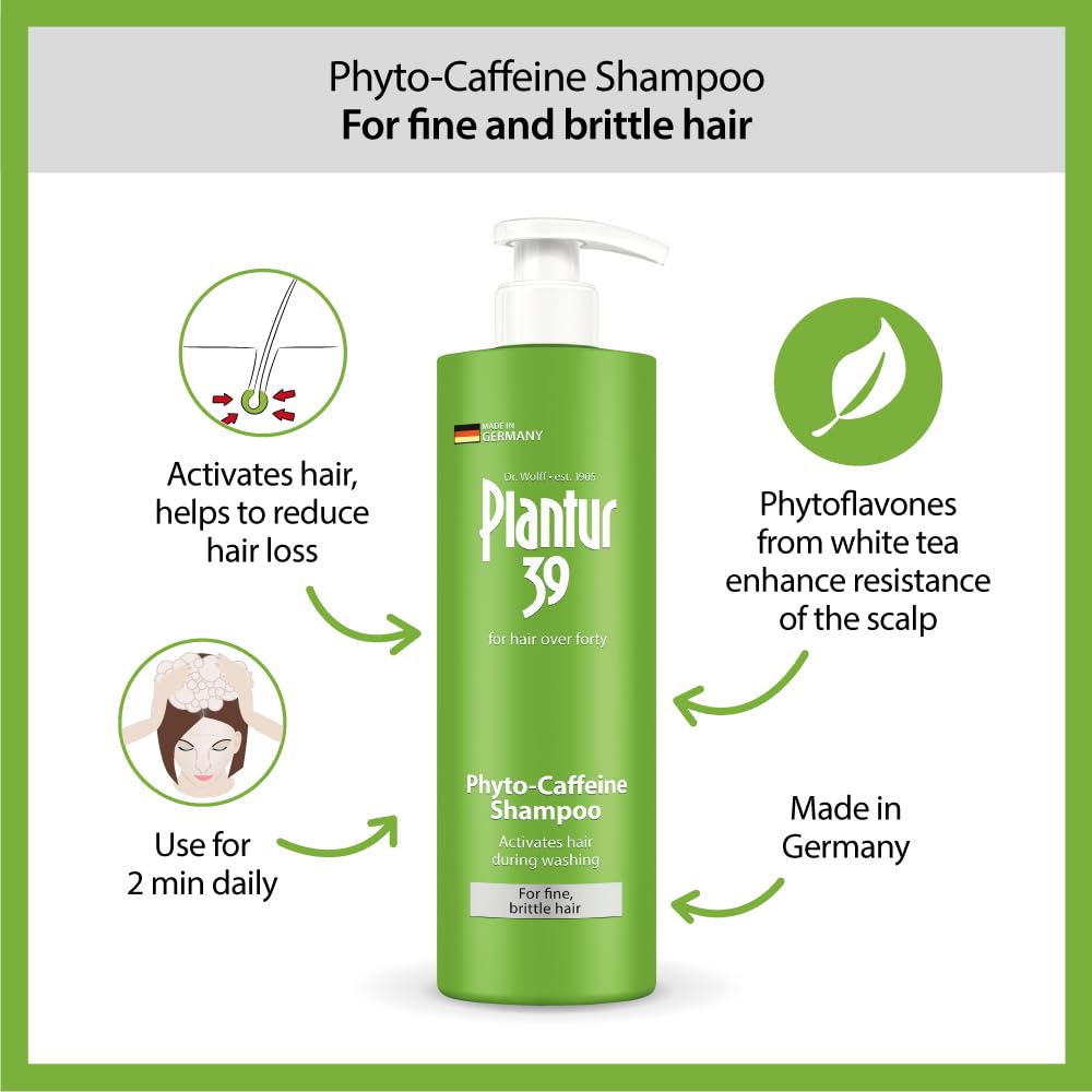 Plantur 39 shampoo label close-up featuring ingredient list