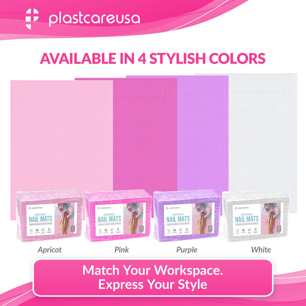 PlastCare USA multipurpose mats suit nail art, tattooing, and beauty tasks.