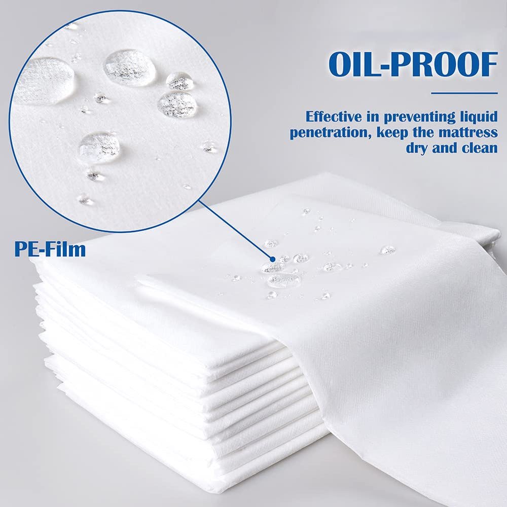 Platonee non-woven white bed cover 31x78 for hotels and clinics