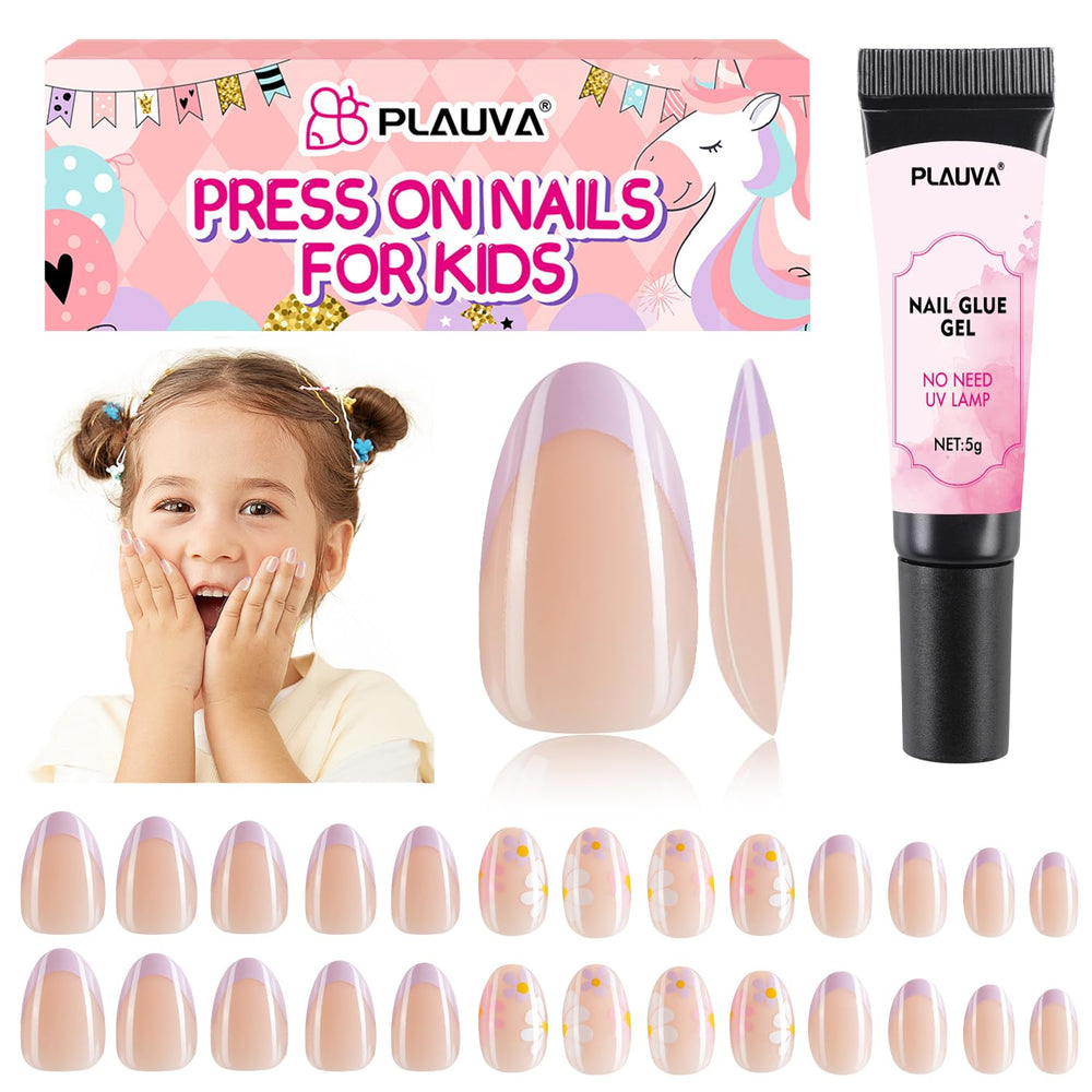 Plauva kids press-on nails in 13 sizes for a secure, comfortable fit.