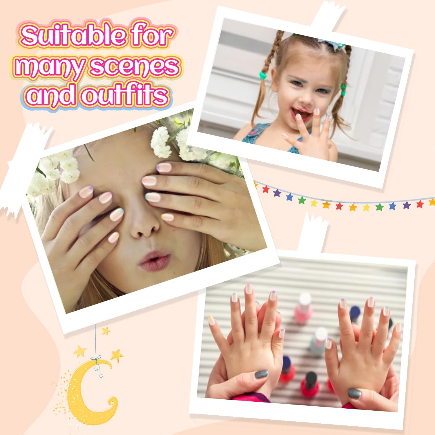 Plauva nail glue for kids enables secure wear during creative sessions.