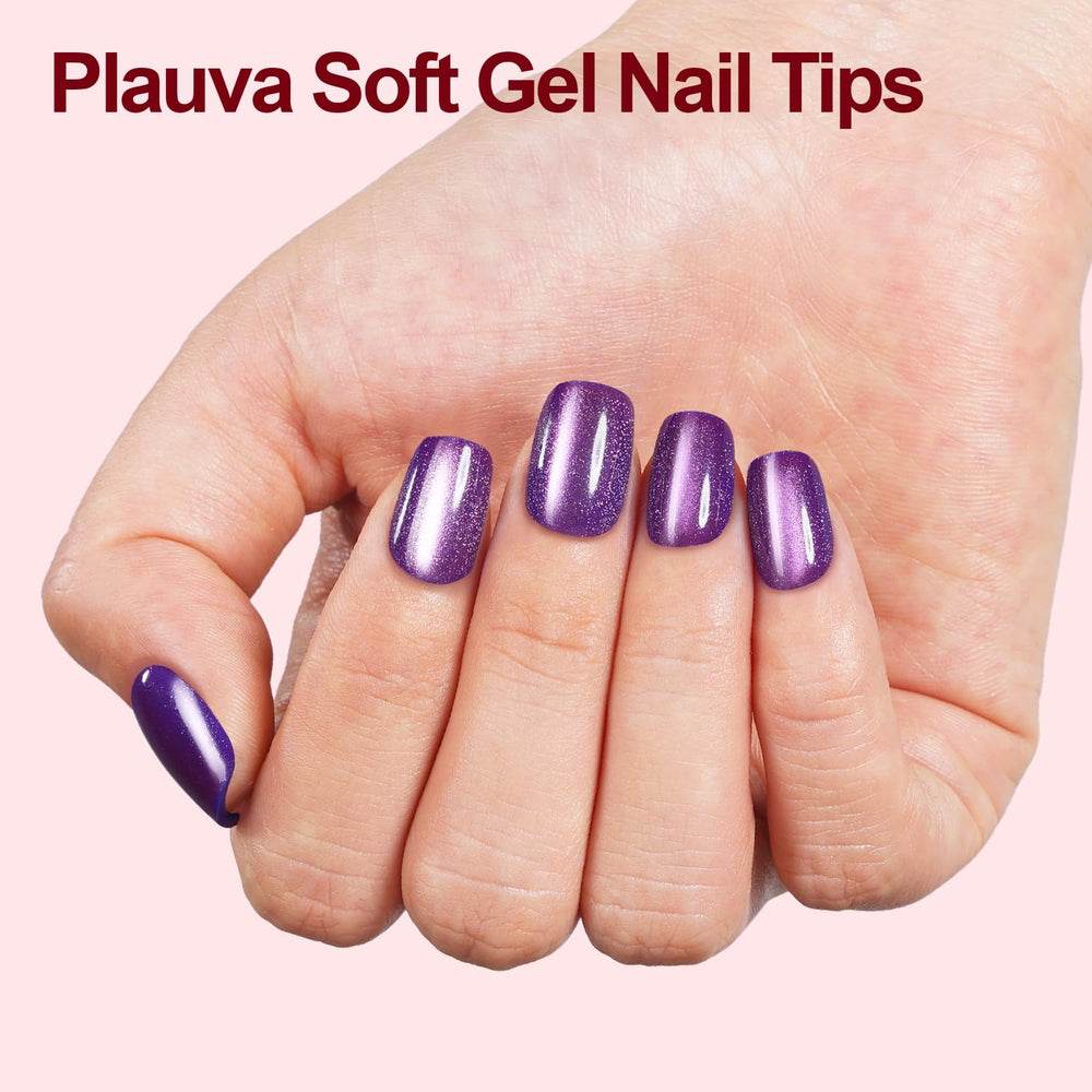Uñas Plauva, efecto ojo de gato, diseño tridimensional con luz.