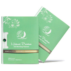 PleasingCare green-tea oil-absorbing tissues in 10cm sheets for fast shine control.