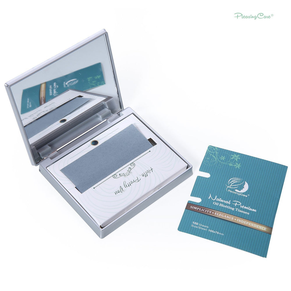PleasingCare blotting sheet absorbs oil fast without adding product