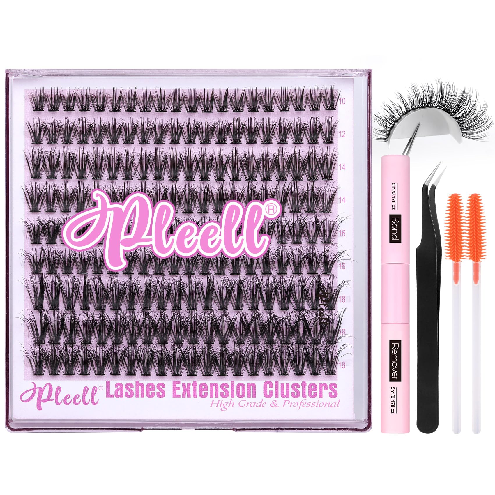 Pleell at-home eyelash extension setup for DIY lashes.