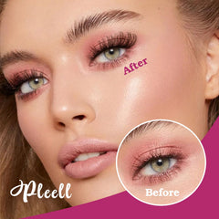 Pleell Brown Lashes natural cat-eye look for subtle enhancement